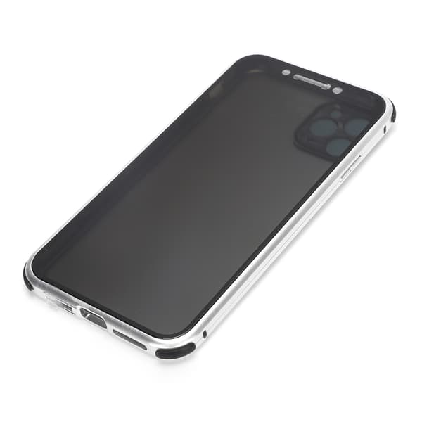 AntiPeep Magnetisk Adsorpsjon Telefondeksel Dobbeltsidig Glassdeksel for iPhone 11 Pro Max