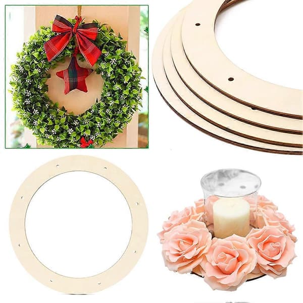 Träkransramar Obehandlade Blomsterringar för Vardagsrummets Mittpunkt 4mm