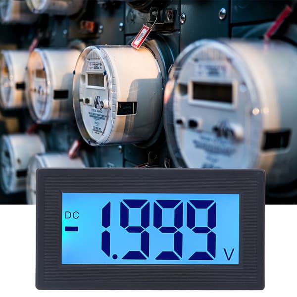 YB5135DB DC Digital Voltmeter LCD Display Spændingsmåler AC100-240V Strømforsyning DC 0-2V