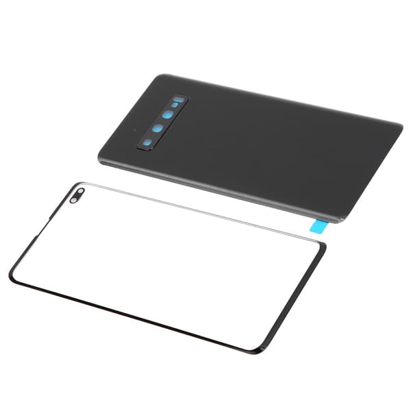 Samsung Galaxy S10 Plus Bagglas Cover Udskiftning Sort