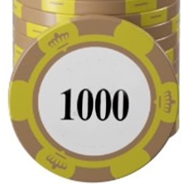 20 st Professionella Pokerchips Set Tydlig Utskrift Stora Siffror Brädspel Räkneskivor 1000