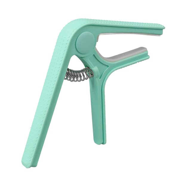 Gitarr Capo Clip Clamp med halkfri punkt Universal Bra skydd Ukulele Elgitarr Capo Cyan