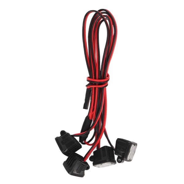 RC Frontlykt Universal 5-7.4V 4LED Hvit Lys Plastskall for 1/10 RC Crawler