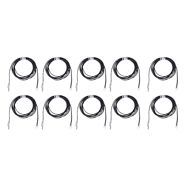 10 stk. NTC Termistor Temperatur Sensor Probe 5K B3470 Koldpresset Terminal 2 Meter