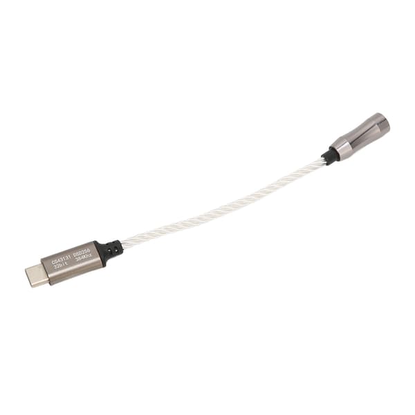 Typ C till 3,5 mm Hörlursförstärkare 15 cm 5,9 tum 120 dB för Android PC Silver