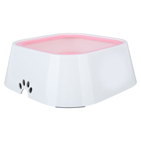 Pink Stor Hundevandskål Langsom Foder Splash Proof Skridsikker Rejseskål til Kæledyr til Katte