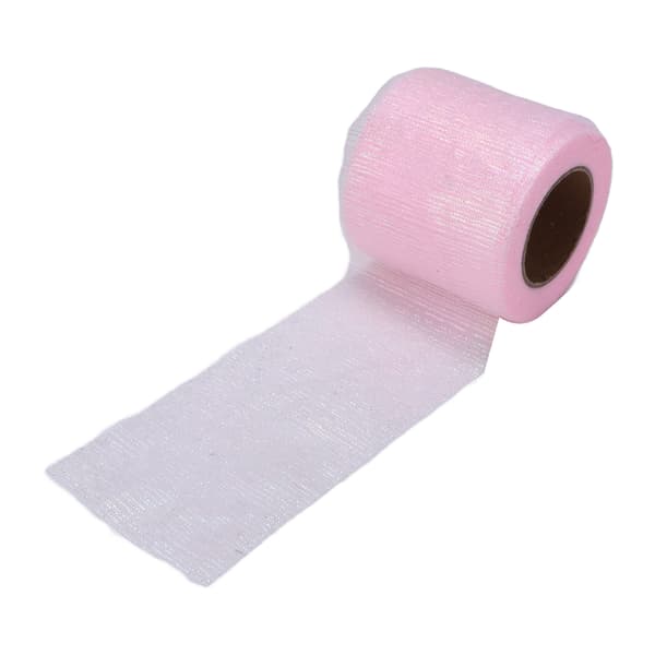 Tyllrull Symphony Line Mesh Rull Manuell DIY Hodeplagg Sløyfe Mesh Stoff Tilbehør Rosa