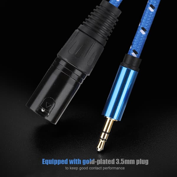 3M 3,5 mm stereo han til XLR han lydadapterkabel patchkabel