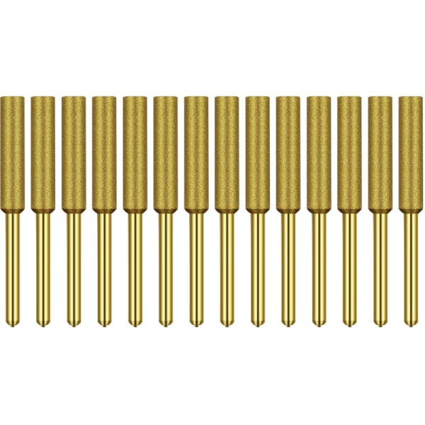 Motorsavskædetilbehør Stenfil, diamant, ætset slibemiddel, belagt uld (12 stk. guld 4,8 mm)