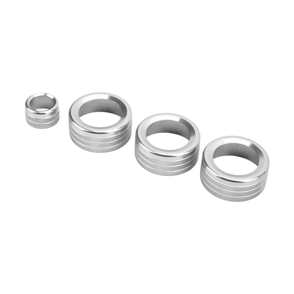 Aluminiumslegering AC Switch Ring Volume Knap Dæk Perfekt Pasform Erstatning for Civic 2022 Sølv