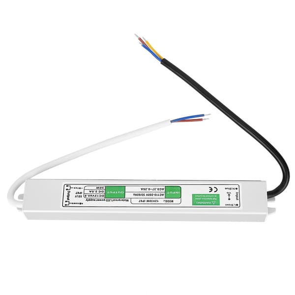 12V 30W Vattentät LED Strömförsörjning Utomhus Switch Driver Elektriska Delar