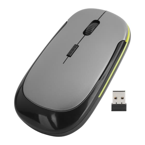 2.4G Trådløs Mus 1600dpi Justerbar Optisk USB-modtager Sølvgrå Notebook Computertilbehør