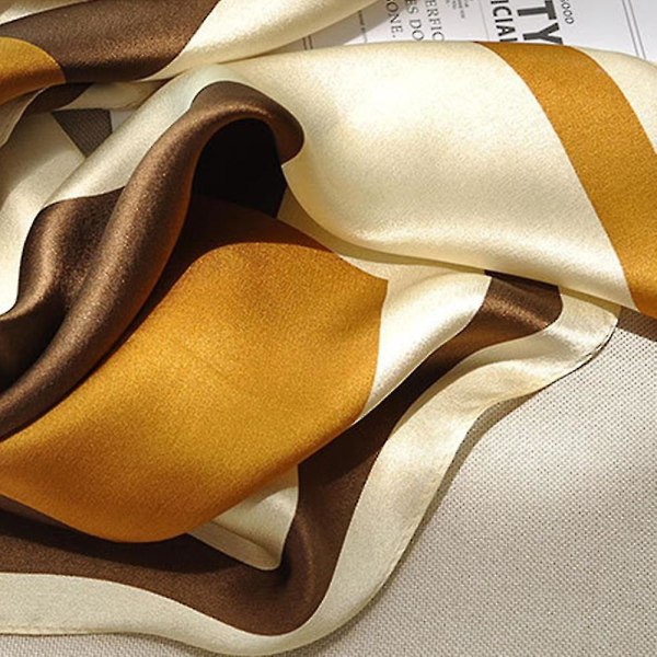 Silk Feel Scarf Medium Size Square Satin Scarf för damer