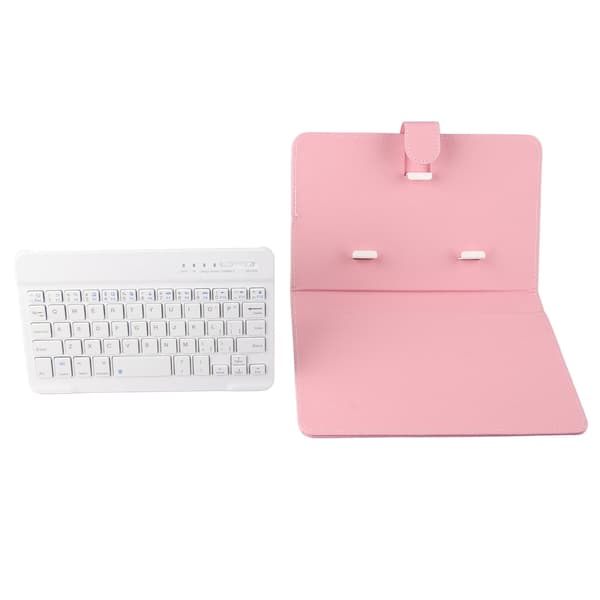 Langaton Bluetooth-näppäimistökotelo iOS/Android-puhelimille - Pinkki