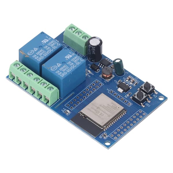 4MB Flash Programmerbar Relémodul Dobbel Kanal DC5 60V Sekundær Utviklingslæring