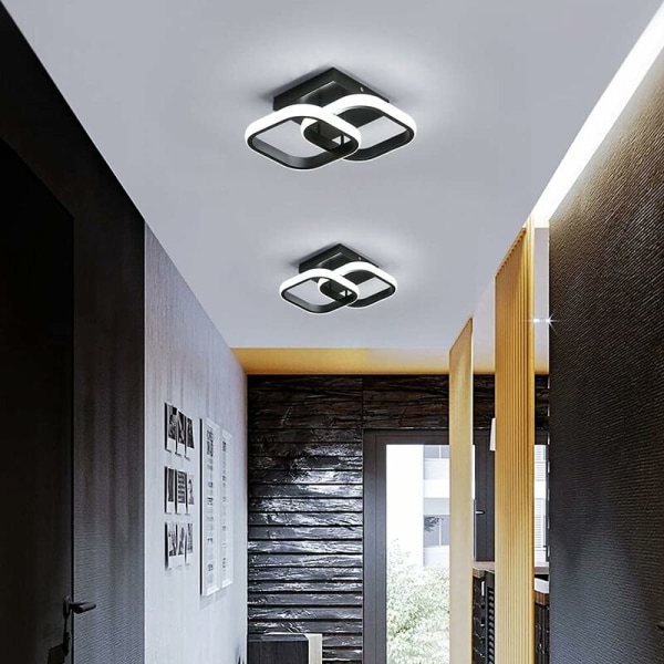 BETTE pendel, moderne 22W LED loftslysekrone i akryl 2 firkantede lysdioder, til spisestue, køkken, studie, cool