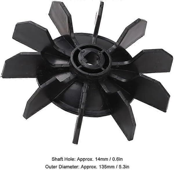 Udskiftning af luftkompressorventilator med 0,5 ID 10 impeller lineær motor, plastkøleventilatorblade til stempelluftpumpe