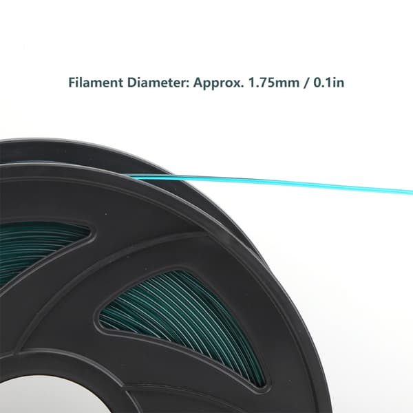 PLA 3D Printer Filament Transparent Grøn 1.75mm 1KG Printmateriale