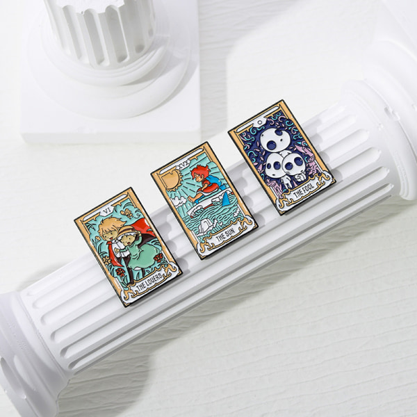 Tecknad Totoro Noface-man Broscher Pins Lapel Badges Kläder C E