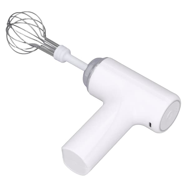 Ledningsfri elektrisk håndmixer æggepisker til fløde salatdressing hvid