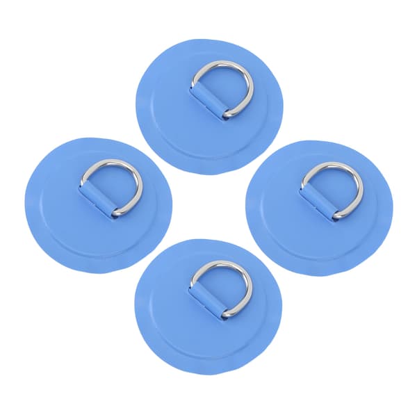 4 stk. D-ring PVC Rund Sterk Rustfritt Stål D-ring Pad for Båt Flyte Padlebrett Blå