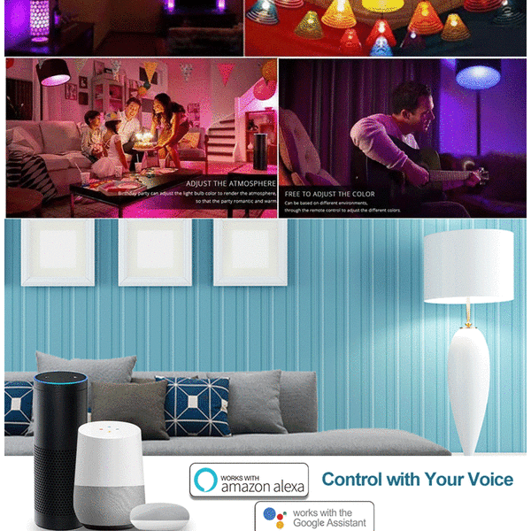 5W WiFi intelligent alexa röststyrning LED-lampa E14