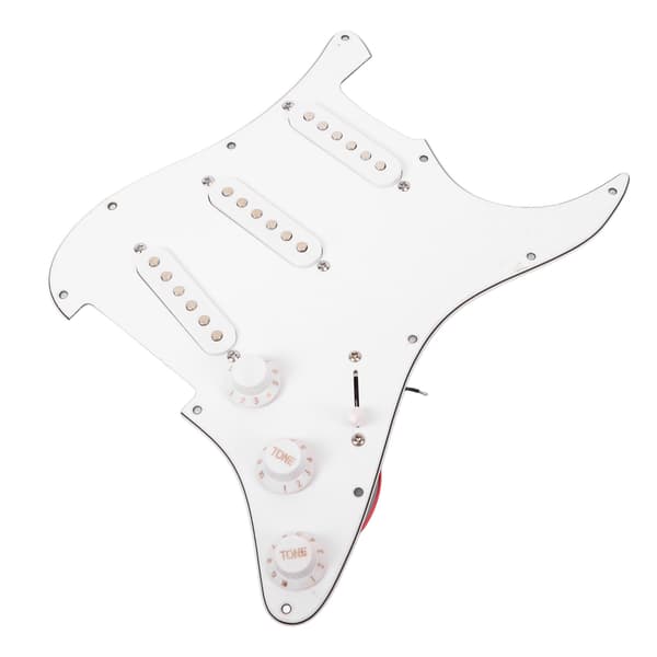 Elgitarr Pickup Single Coil Klart Ljud 11 Hål Förkopplad Pickup Ersättning Vit