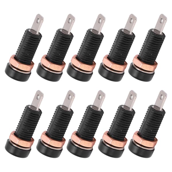 10 stk. 4 mm Banan Jack Socket Mount Bindingsstolpe Konnektor Adapter Panel Sort til Elektroniske Instrumenter
