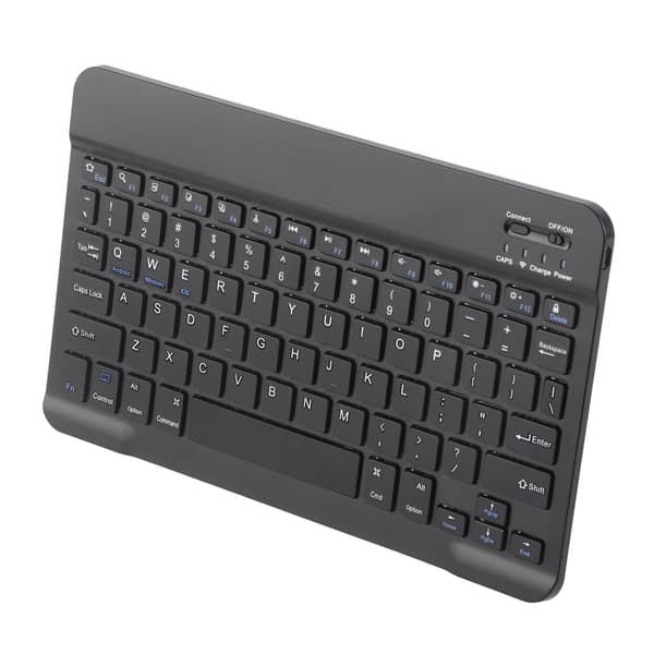 Trådløst Bluetooth-tastatur 10 tommer Letvægts UltraWide Kompatibel Android iOS Windows Sort