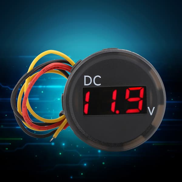 0-100V DC Digital LED Voltmeter Vanntett Paneldisplay for Bil Motorsykkel