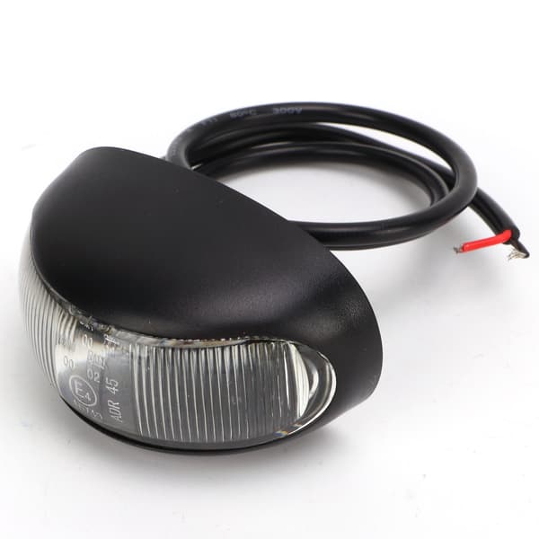 LED Sidomarkeringsljus 10-30V IP68 Vattentät Låg Effekt PC Lins Lastbilar Bussar Vit