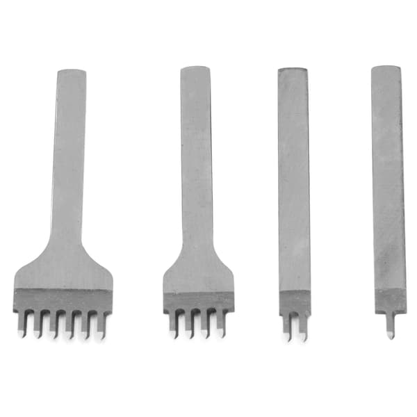 HSS Diamond Lacing Stitching Chisel Set 5mm Spacing Leather Craft Punching Stamping Tool