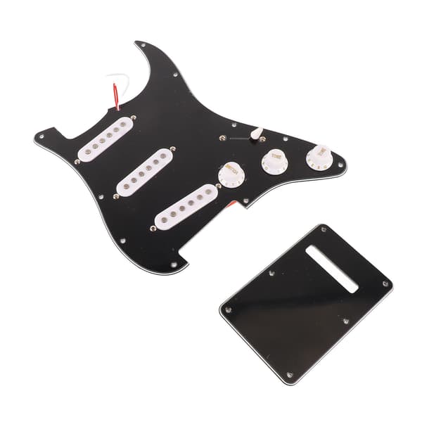 Pickguard Guitar Scratch Plate Loading Guards med bagdækselplade til musikinstrumenttilbehør sort