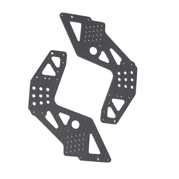 Losi 1 8 LMT 4WD Solid Axle RC Off Road Køretøj Letvægts Kulfiber 2. Chassis Sidepanel Sort Kraftig Beskyttelse