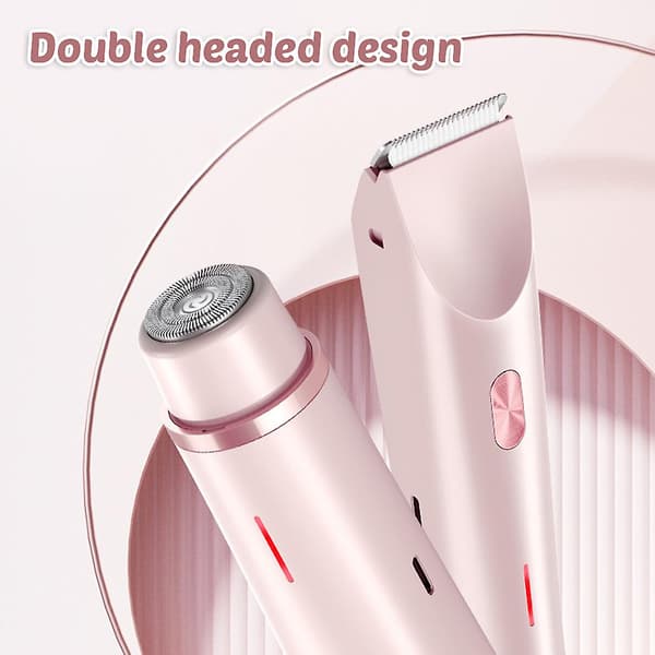 Kvinders Epilator Våd Tør Smertefri Barbermaskine til Krop Bikiniområde Pink
