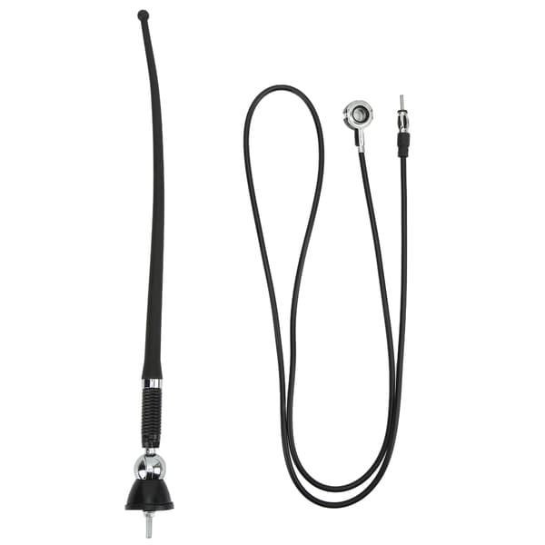 36 cm bilstereoantenne ABS sort slidstærk varmebestandig FM AM signalantenne universal til biler