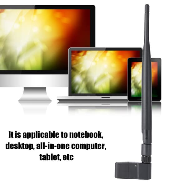 150M USB WiFi trådløs netværksadapter til stationær bærbar computer med højforstærkningsantenne