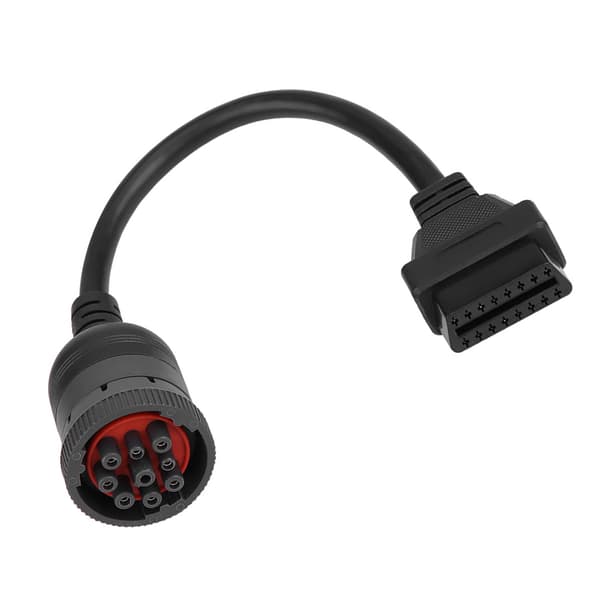 Kvindelig 16-bens OBD2 til 9-bens adapterkabel til lastbil diagnostisk interface til bilværktøjer