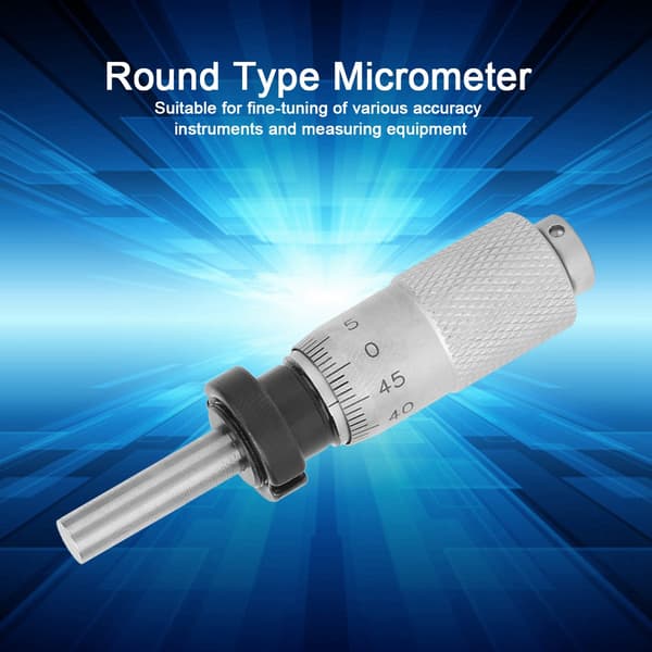 0-13mm Mikrometer Flat Kulehode Finjustering for Nøyaktighetsinstrumenter Flat Hode med Mutter