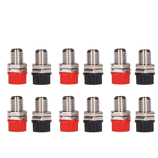 20 Sett Nikkelbelagt Messing 4mm Banan Socket Jack Connector Bindingspost Undervisningsinstrument Tilbehør