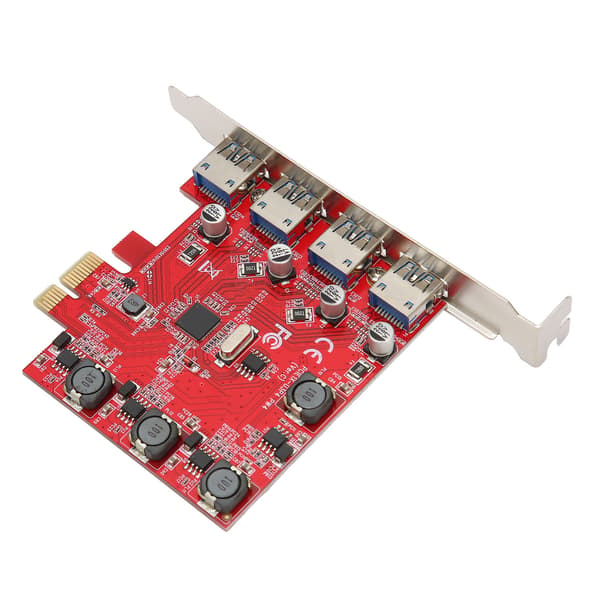 4 Portin USB 3.0 PCIe -laajennuskortti 5 Gbps Windows 11 10 Server 2012 Linuxille, itsesyöttöinen
