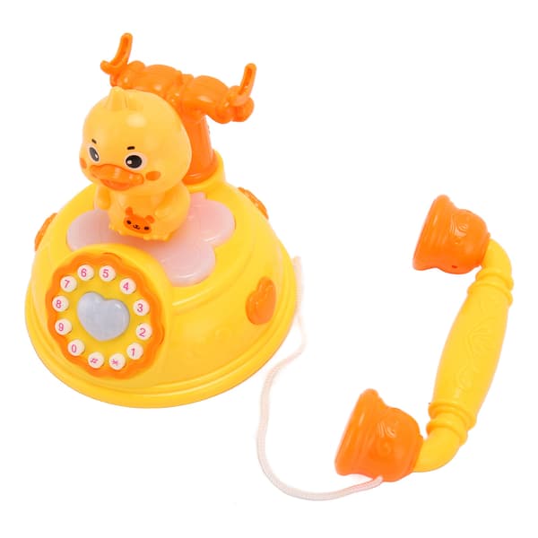 Andeformet Baby Telefon Legetøj Simulation Sensorisk Læring Musik Lys Lade Som Om Telefon Gul