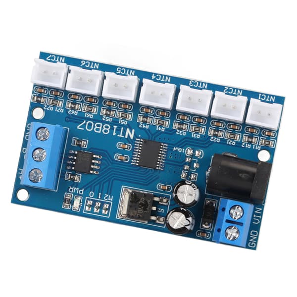 7-kanals RS485 NTC Temperatursensor MODBUS RTU Papirløs Opptaker PLC NT18B07 Kort