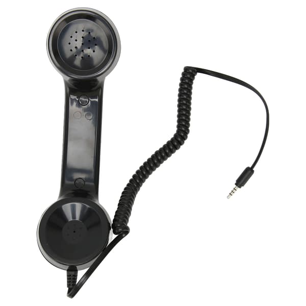 Multifunktionell Retro Telefonlur - Strålningssäker, Svart