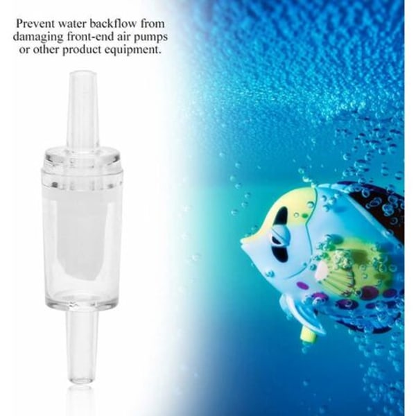 Akvariumluftflödeskontrollventil envägsbackventil Akvariumstank Syrgasluftpump backventil 10 st (vit)-