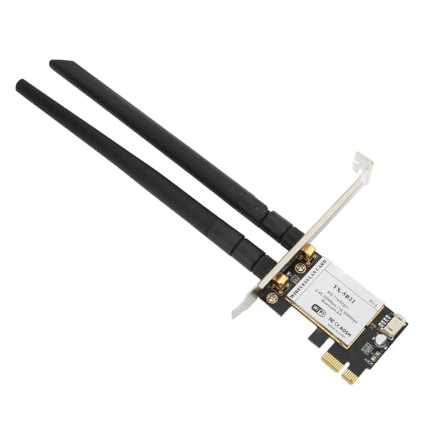 Trådløst internetkort 2,4 GHz 5 GHz 300 Mbps højhastigheds PCIE til computer sort