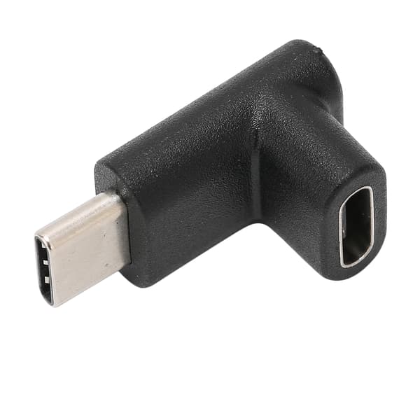 90 Grader Op Ned USB C Han til Hun Adapter Opladning Data Video Overførsel Bærbar Stabil Sort