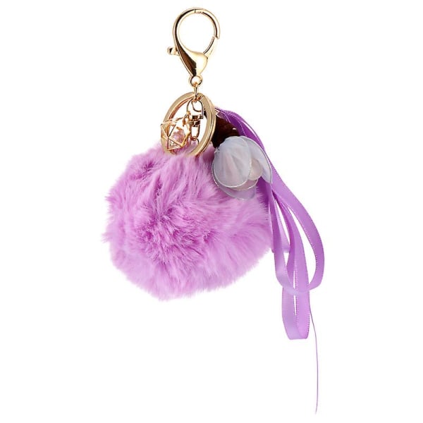 1kpl avaimenperä Monipuolinen avaimenperä Pehmoavaimen riipus koristeellinen avainrengas Purple