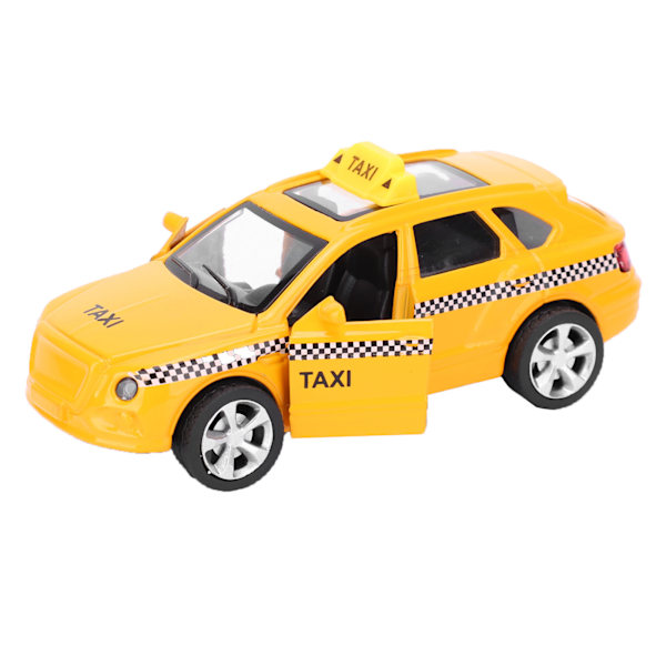 1:32 Legetøjsbil Legering Taxi Model Simulation Lyd Lys Kabine Model Træk Tilbage Børnegaver#2