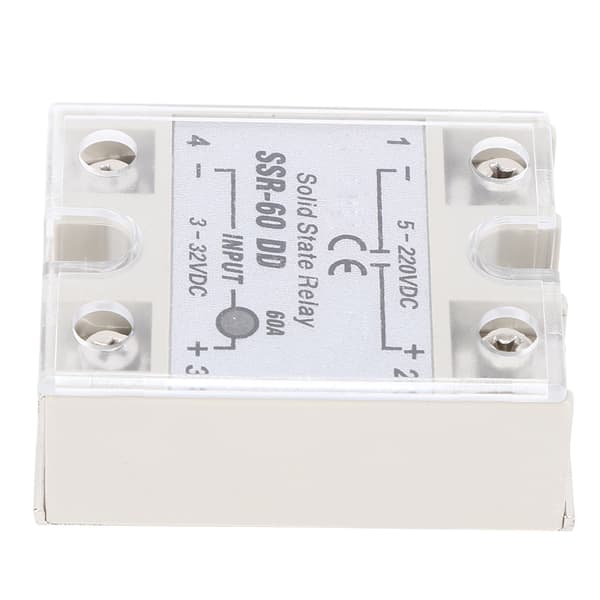 SSR60 DD Solid State Relä DC Icke-Kontakt Brytare 5-220VDC Hög Kvalitet